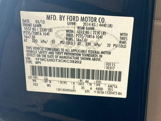 2012 Ford Escape XLT