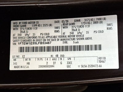 2020 Ford F-150 Lariat