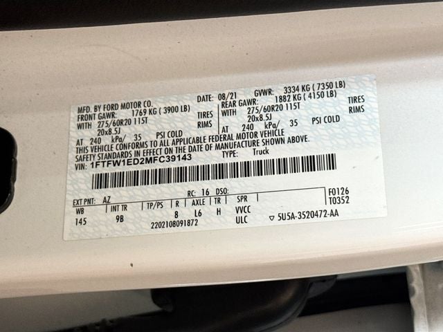 2021 Ford F-150 Platinum