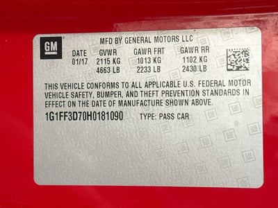 2017 Chevrolet Camaro SS 1SS