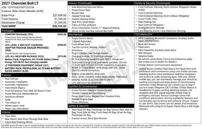2027 Chevrolet Bolt EV LT