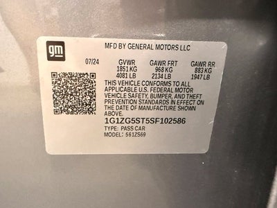 2025 Chevrolet Malibu RS w/ Collision Alert