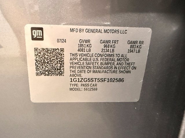 2025 Chevrolet Malibu RS w/ Collision Alert