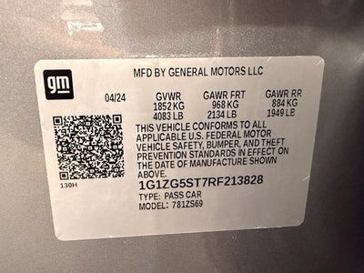 2024 Chevrolet Malibu RS w/ Lane Keep Assist
