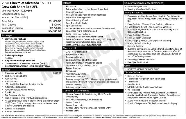 2026 Chevrolet Silverado 1500 LT