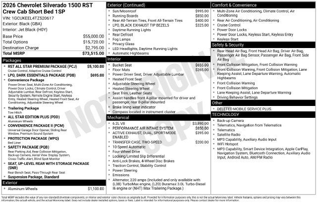 2026 Chevrolet Silverado 1500 RST
