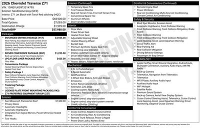 2026 Chevrolet Traverse Z71
