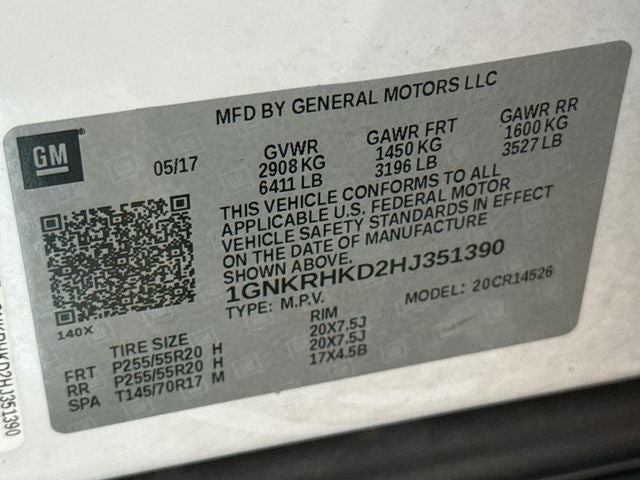 2017 Chevrolet Traverse 2LT W/ LEATHER + BOSE AUDIO