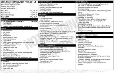 2026 Chevrolet Suburban Premier