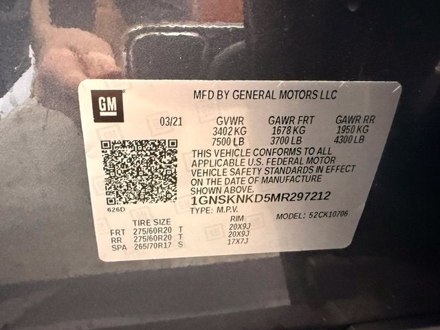 2021 Chevrolet Tahoe LT w/ REAR TVS