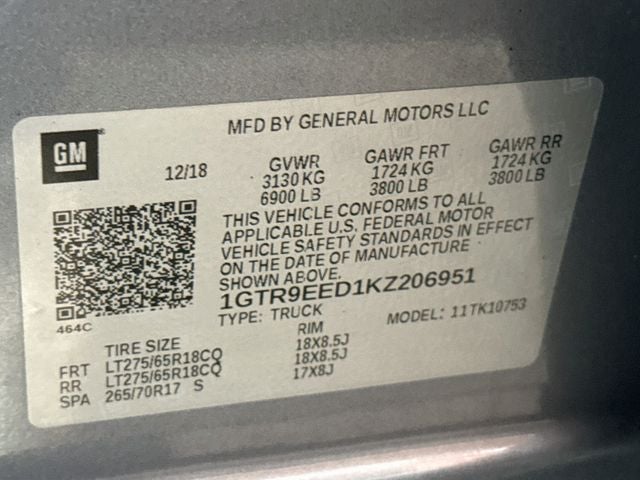 2019 GMC Sierra 1500 AT4 w/ Spray on Bedliner