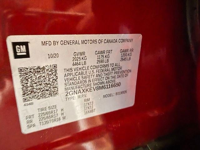 2021 Chevrolet Equinox LT W/ BLIND ZONE ALERT