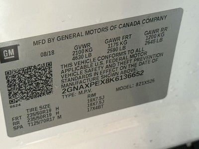 2019 Chevrolet Equinox Premier w/ Cooled Seats
