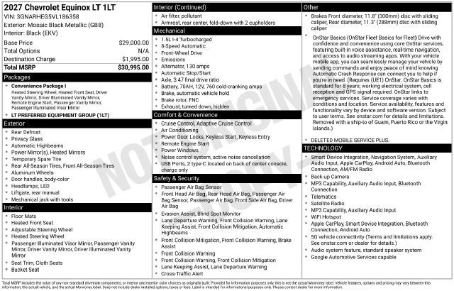 2027 Chevrolet Equinox LT