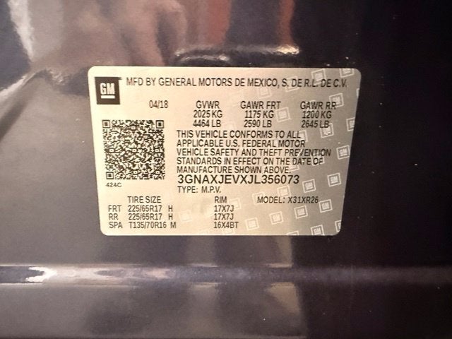 2018 Chevrolet Equinox LT w/ Pwr Driver Seat