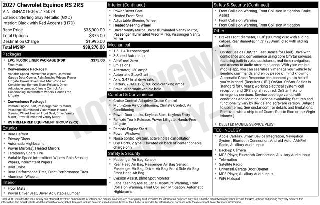 2027 Chevrolet Equinox RS
