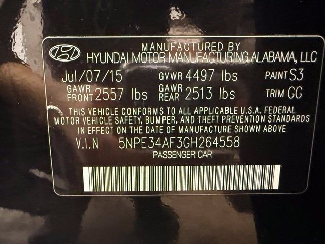 2016 Hyundai Sonata Sport w/ Bluetooth