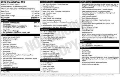 2026 Chevrolet Trax 1RS