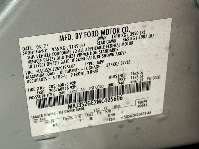 2021 Ford EcoSport SE