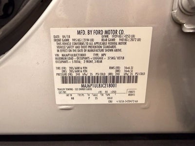 2018 Ford EcoSport SE AWD w/ HTD SEATS