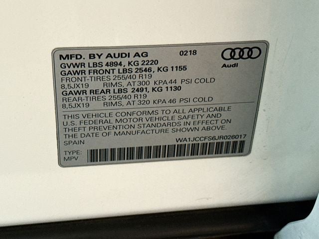 2018 Audi Q3 2.0T Premium quattro