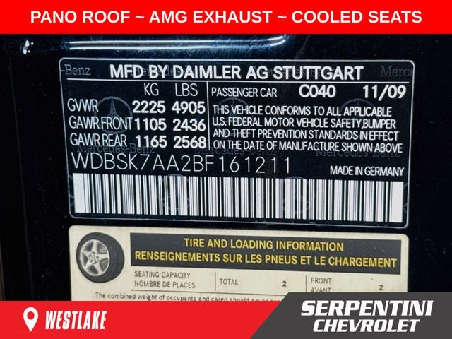 2011 Mercedes-Benz SL-Class SL 63 AMG®