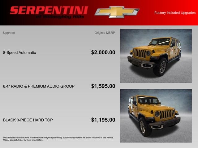 2019 Jeep Wrangler Unlimited Sahara 4WD