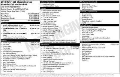 2019 RAM 1500 Classic Express 4WD