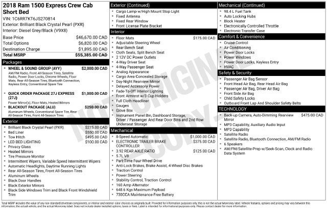 2018 RAM 1500 Express 4WD