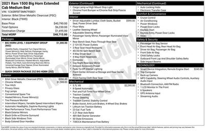 2021 RAM 1500 Big Horn/Lone Star 4WD