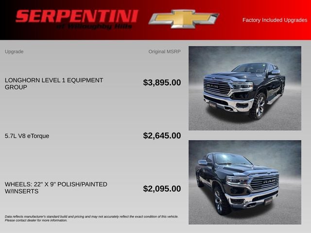 2019 RAM 1500 Limited 4WD W/ SUNROOF