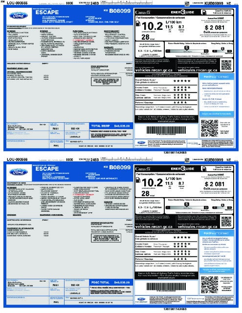 2019 Ford Escape Titanium 4WD