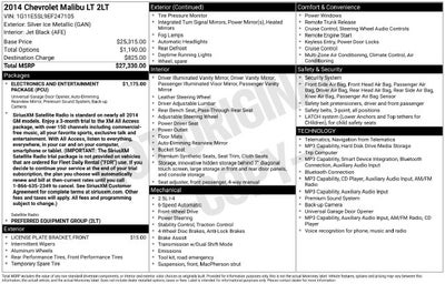 2014 Chevrolet Malibu LT 2LT