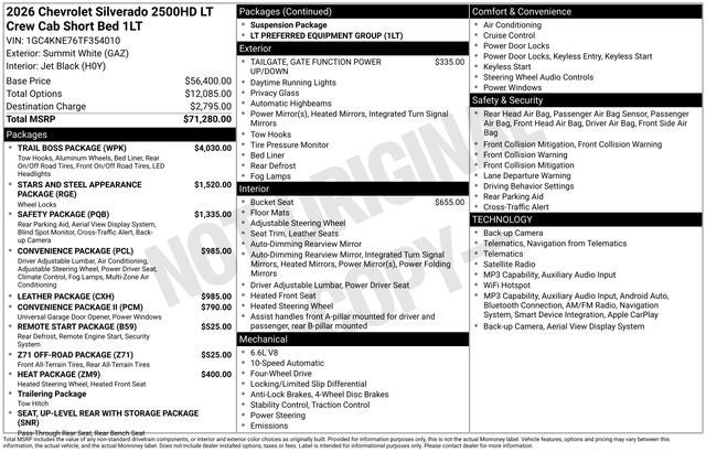 2026 Chevrolet Silverado 2500HD LT