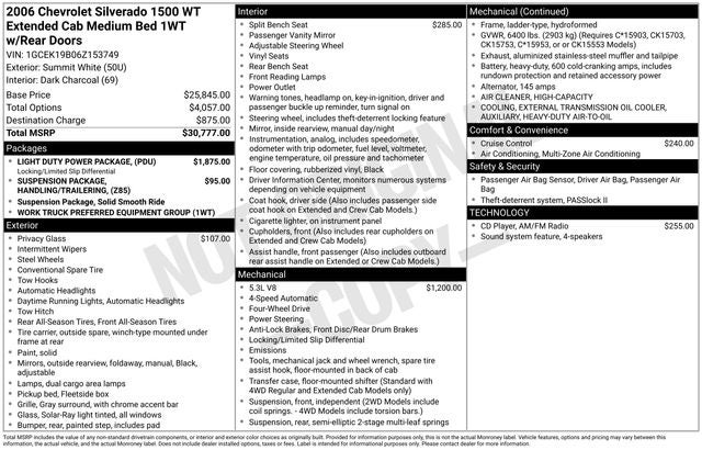 2006 Chevrolet Silverado 1500 Work Truck