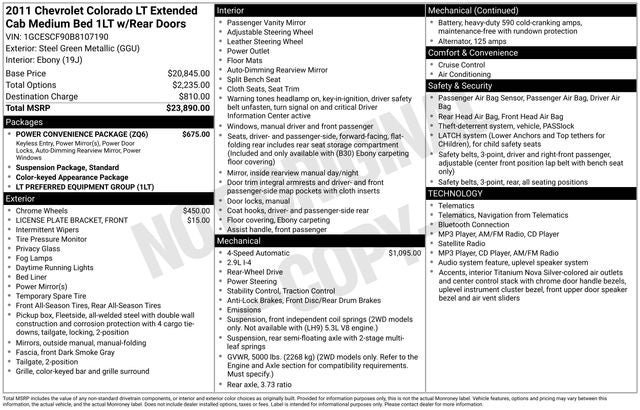 2011 Chevrolet Colorado 1LT