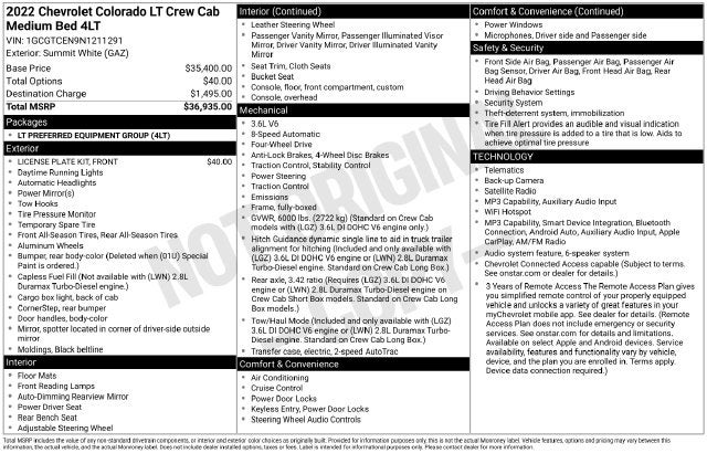 2022 Chevrolet Colorado LT