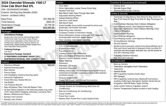 2026 Chevrolet Silverado 1500 LT