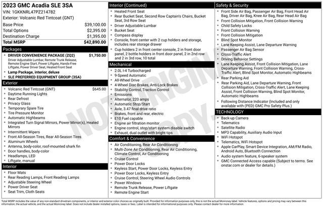 2023 GMC Acadia SLE