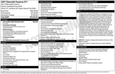 2027 Chevrolet Traverse Z71