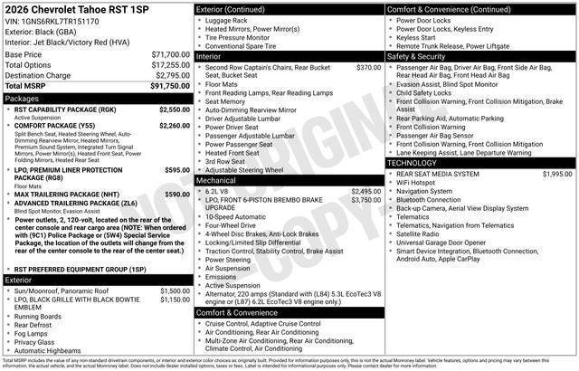 2026 Chevrolet Tahoe RST