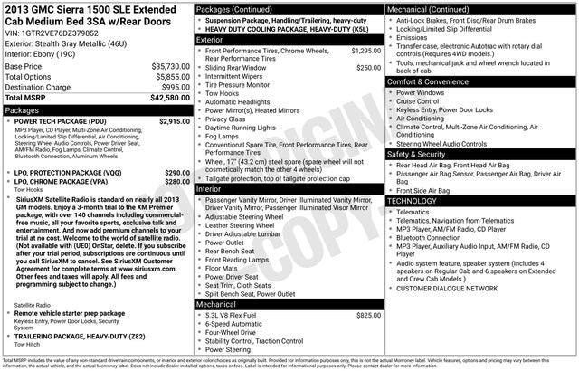 2013 GMC Sierra 1500 SLE 4WD