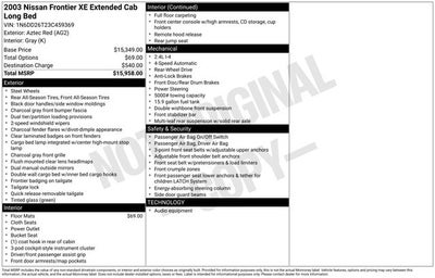 2003 Nissan Frontier XE