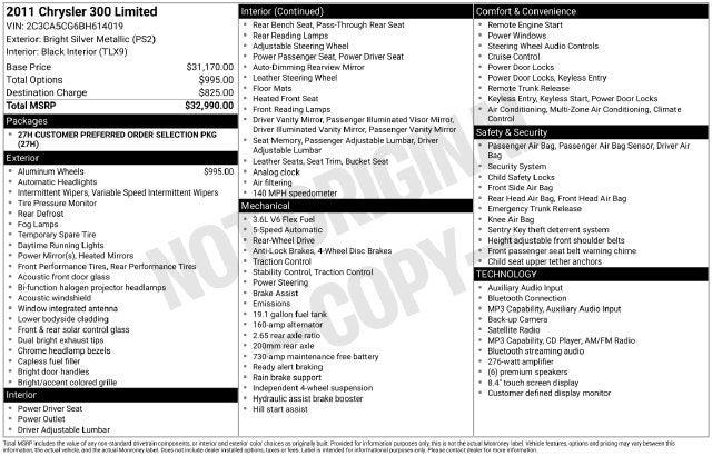 2011 Chrysler 300 Limited
