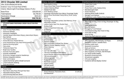 2012 Chrysler 300 Limited