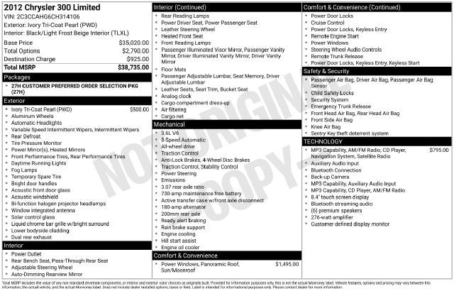 2012 Chrysler 300 Limited