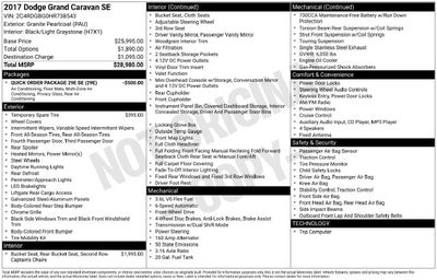 2017 Dodge Grand Caravan SE