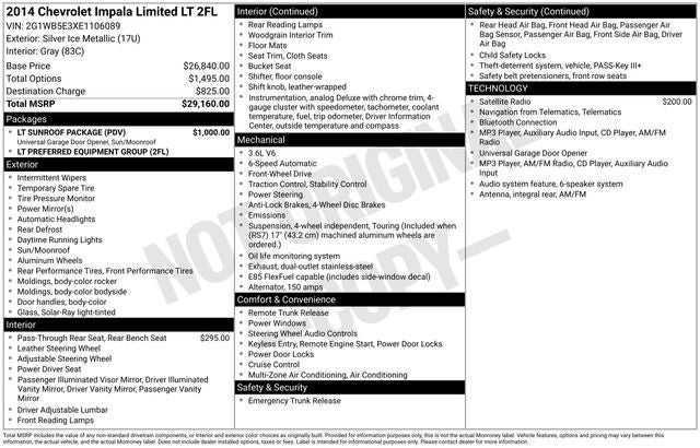 2014 Chevrolet Impala Limited LT