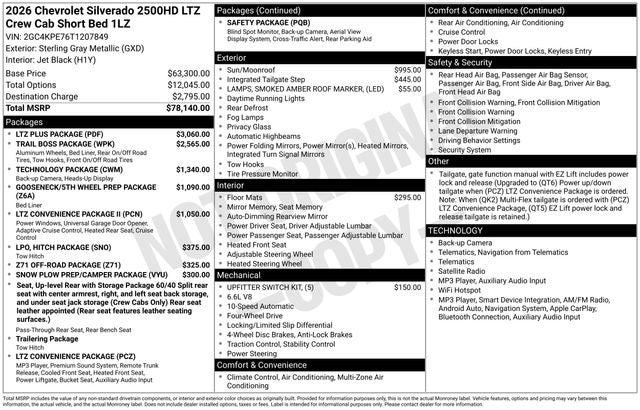 2026 Chevrolet Silverado 2500HD LTZ