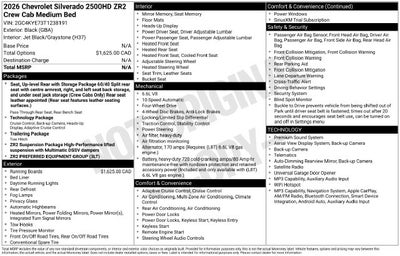 2026 Chevrolet Silverado 2500HD ZR2